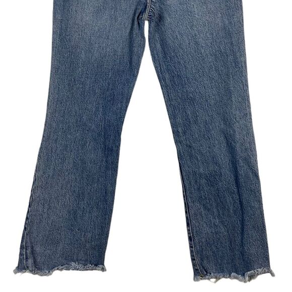 Free People Stella Kick Flare High Rise Raw Hem Cropped Jeans Size 26 - Picture 11 of 14